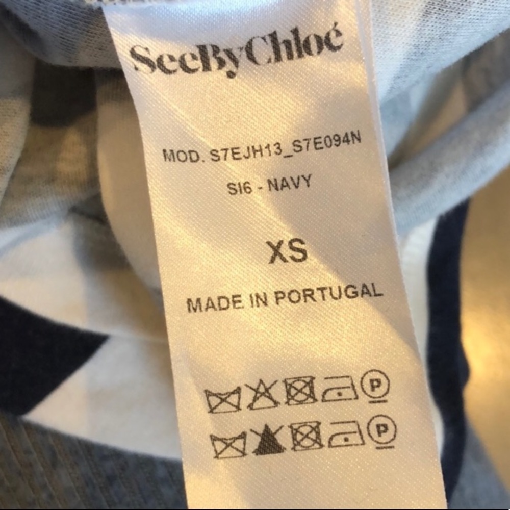 SEE BY CHLOÉ STRIPED BELL SLEEVE BLOUSE - Picture 6 of 6